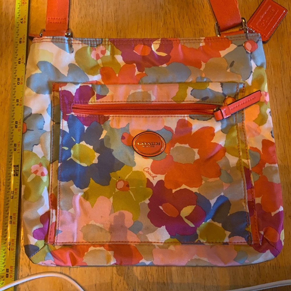 Coach floral nylon small crossbody